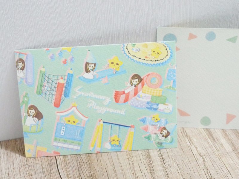 *Lets Play Together*明信片 - 卡片/明信片 - 纸 绿色