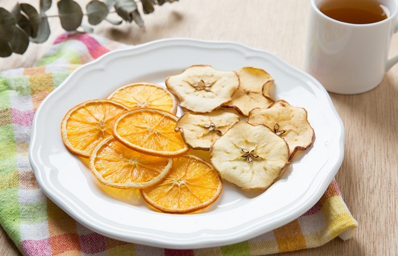 Double N天然鲜果干系列  甜橙+苹果双拼 - 水果干 - 新鲜食材 橘色