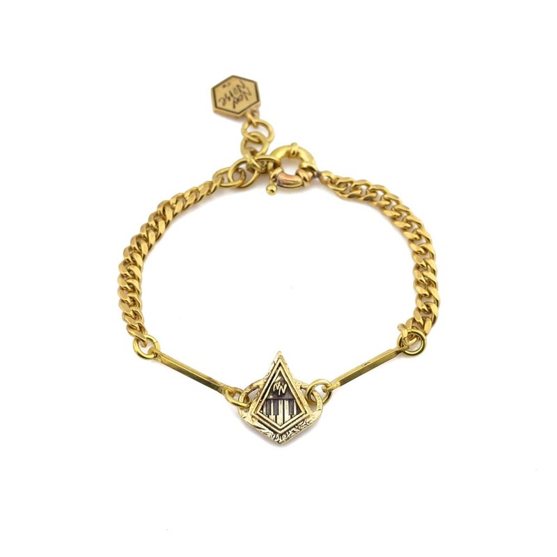 钢琴上的节拍手链 - 手链/手环 - 其他金属 金色