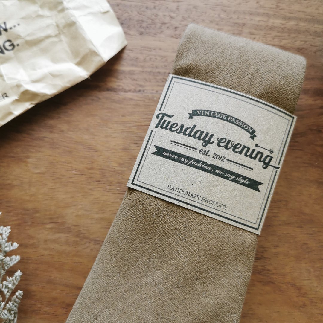 Gold Beige Spendy Necktie - 领带/领带夹 - 棉 金色