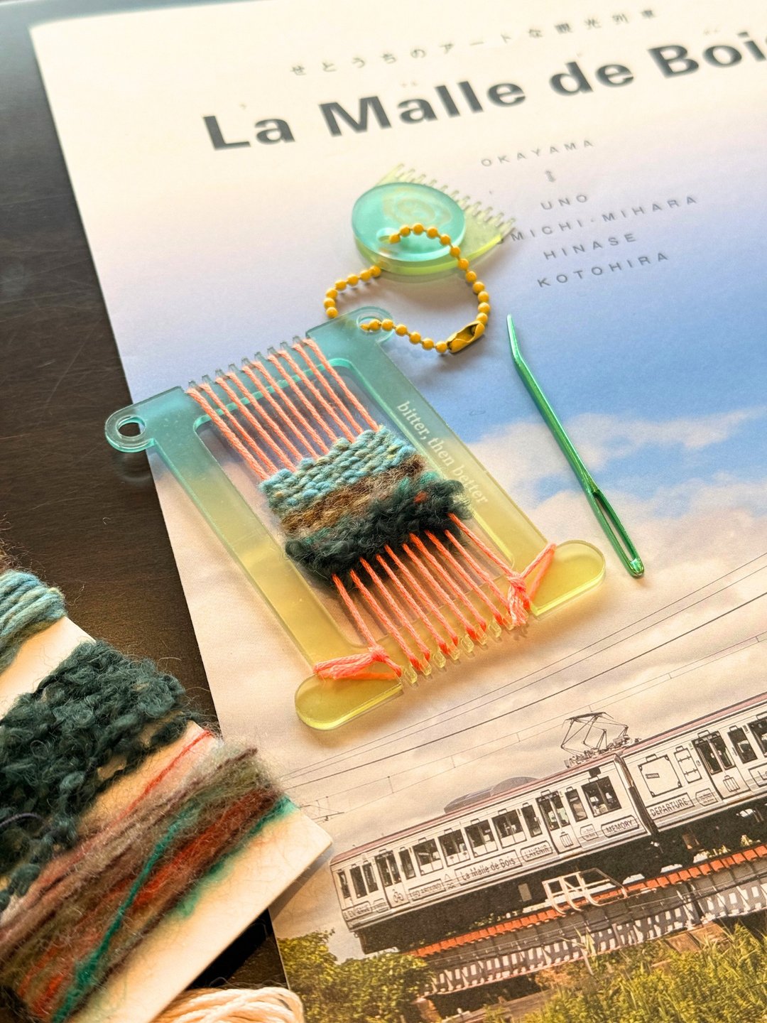 迷你渐层压克力梭织板组  附工具 携带式 Mini Weaving Loom Kit - 编织/刺绣/羊毛毡/裁缝 - 压克力 多色