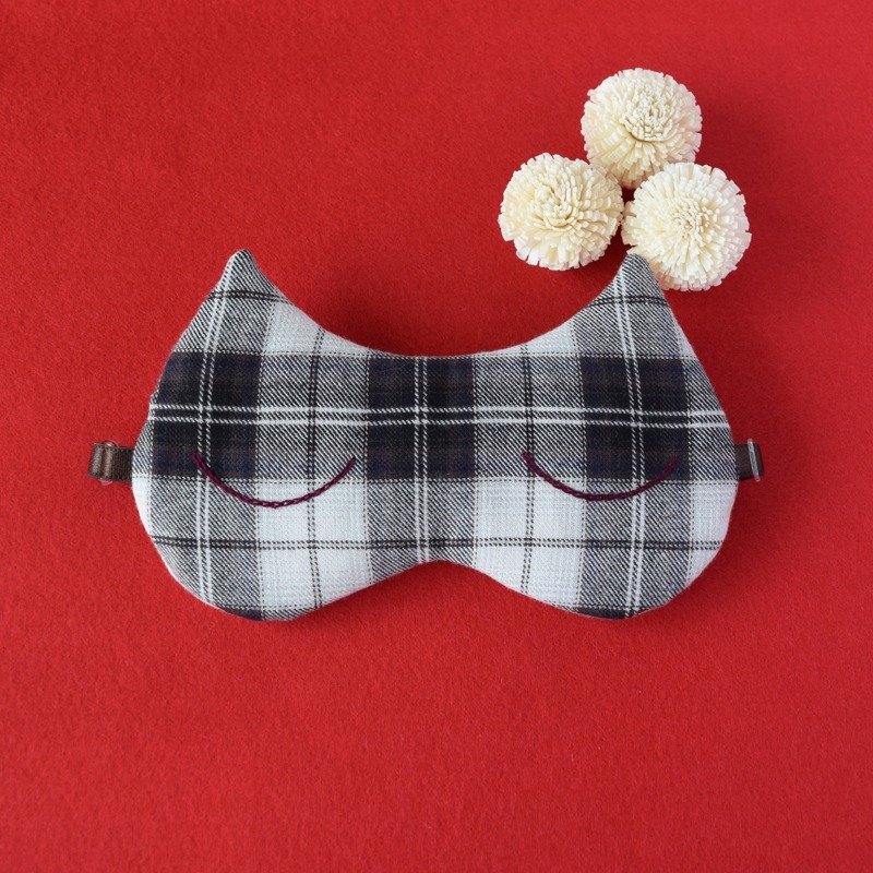 Caffe mocha Cat/眼罩/旅游/度假/睡眠/情人節 - 眼罩 - 棉．麻 咖啡色