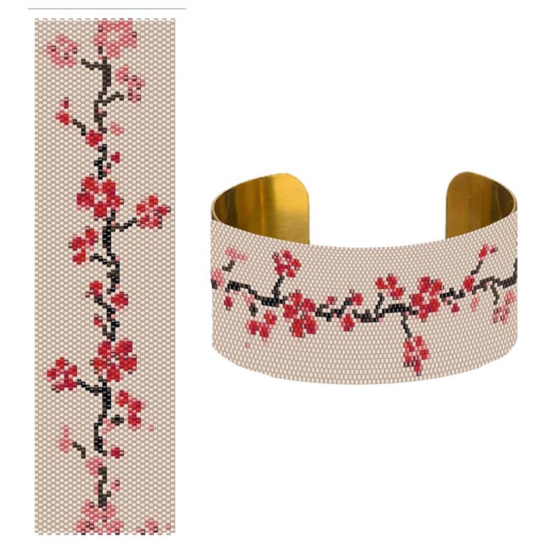 Peyote Pattern Bracelet, Beading Bracelet, Miyuki Delica Pattern, Peyote Stitch - 其他数码设计 - 其他材质 