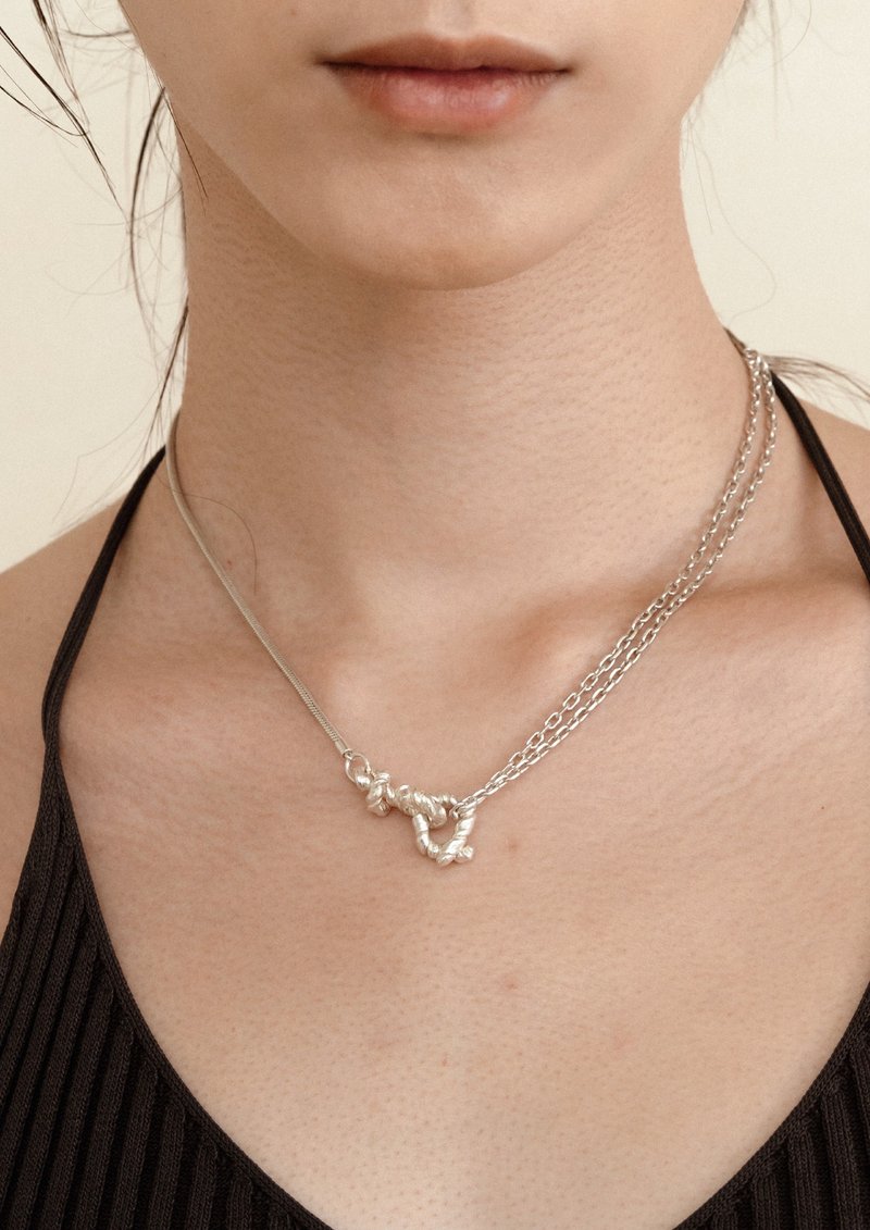TN01-扭编织 Necklace - 项链 - 纯银 