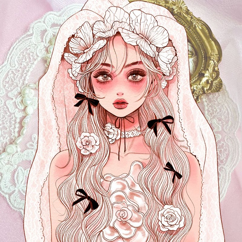 婚礼贴纸 - 贴纸 - 纸 粉红色