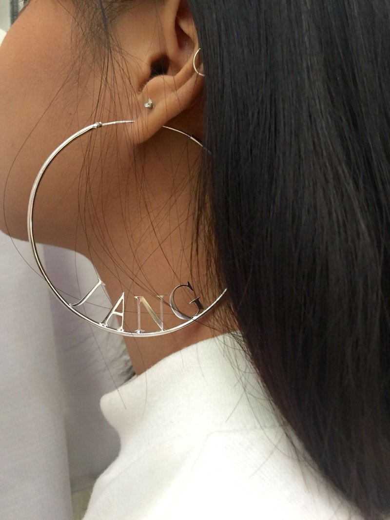 Name your earrings - 耳环/耳夹 - 纯银 银色