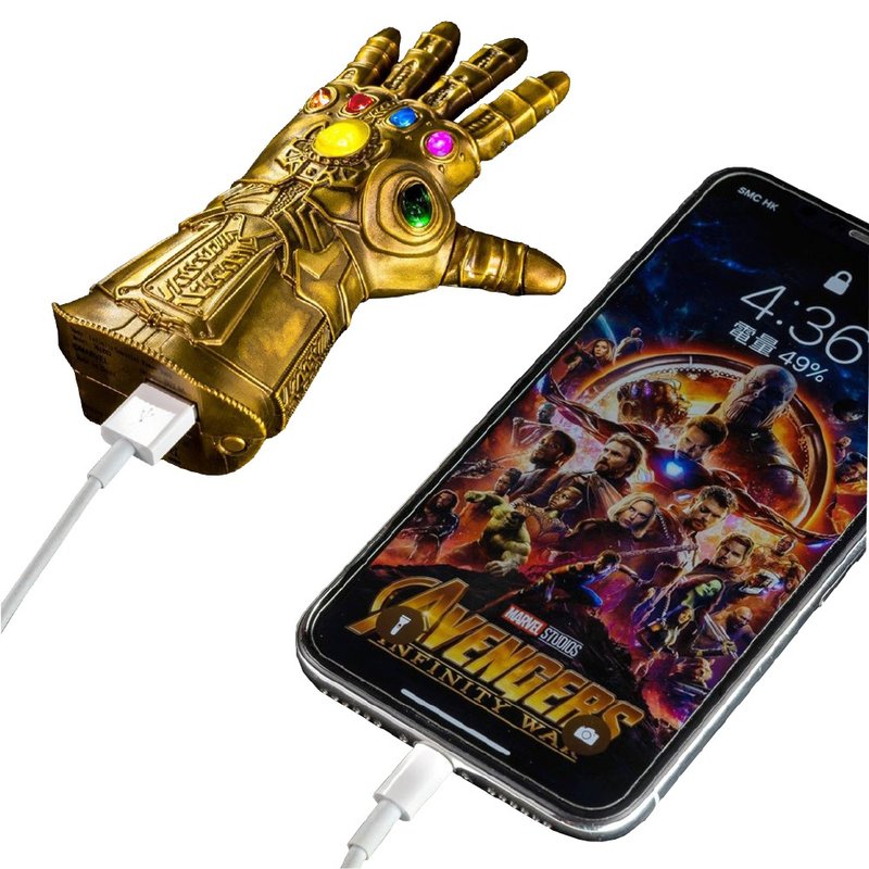 预购优惠复仇者联盟系列无限手套充电宝3000mAh - 充电宝/传输线 - 塑料 金色