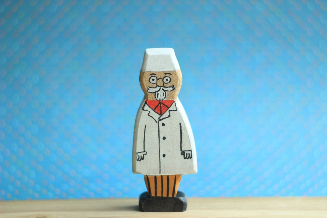 Wooden toys Dr. Aibolit/ Dr. Dolittle - 玩具/玩偶 - 木头 白色