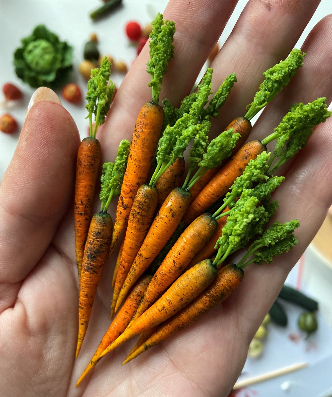 1/6 scale miniature carrot, realistic carrot - 玩偶/公仔 - 塑料 橘色