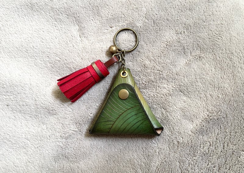 POPO│迷你│吉祥粽.包中.包升官/独特 leather - 吊饰 - 真皮 绿色