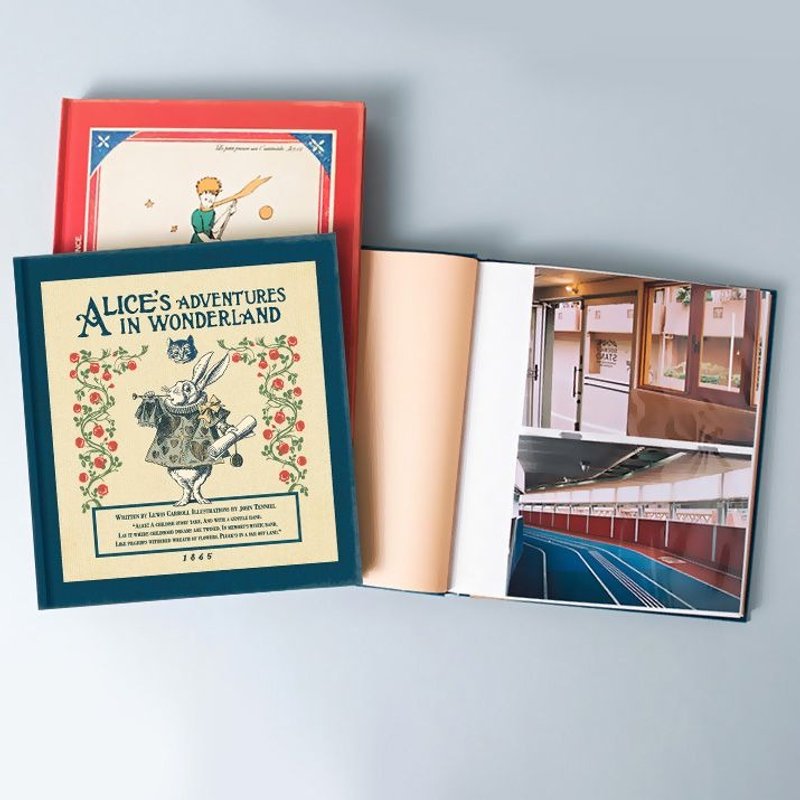 7321Desgin-Slip-in 爱丽丝4x6相本(80入)-怀表兔,7321-06638 - 相簿/相册 - 纸 蓝色