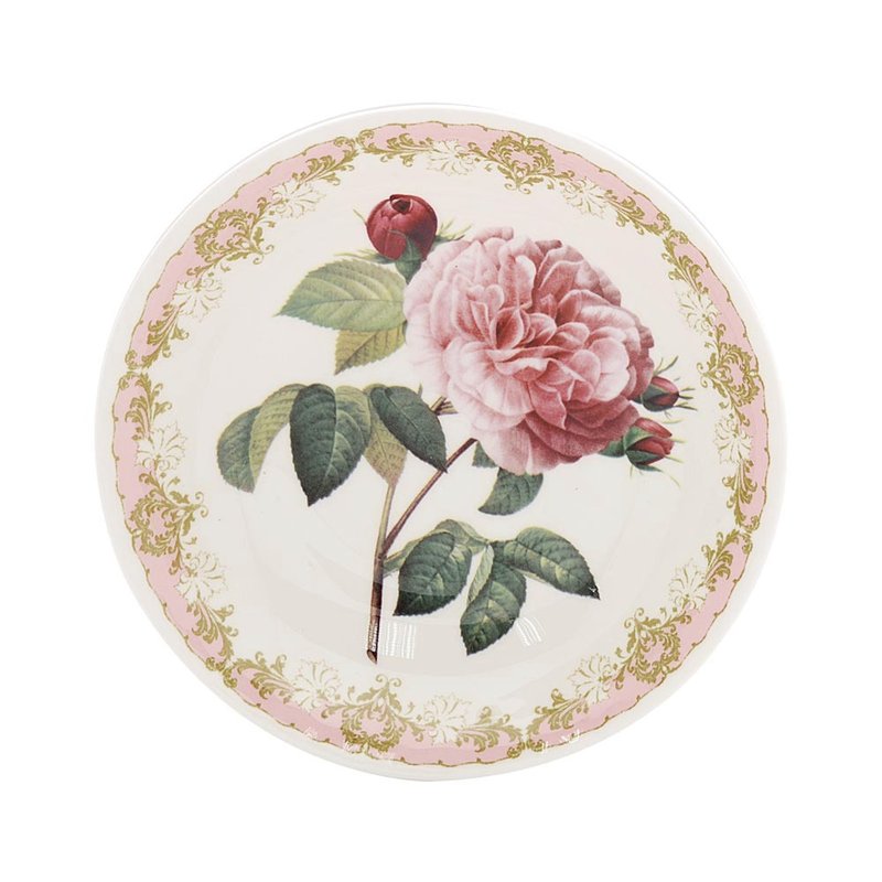 英国 RK | Vintage Roses 古典玫瑰园 浪漫浅粉 麦片碗 17.5cm - 盘子/餐盘/盘架 - 瓷 粉红色