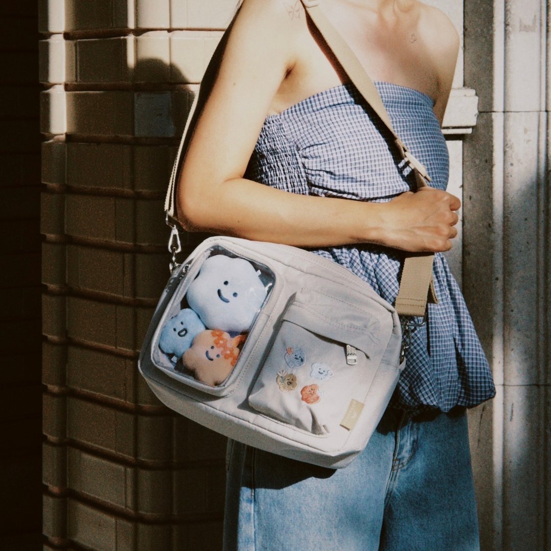DOUGHNUT 联名 Satchel 晒娃包 9.7 寸侧背包 - 侧背包/斜挎包 - 其他材质 白色