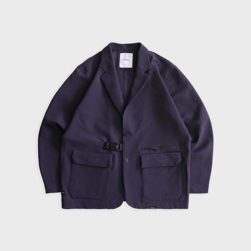 DYCTEAM - RePET Buckle Loose blazer (purple) - 男装西装外套 - 其他材质 紫色