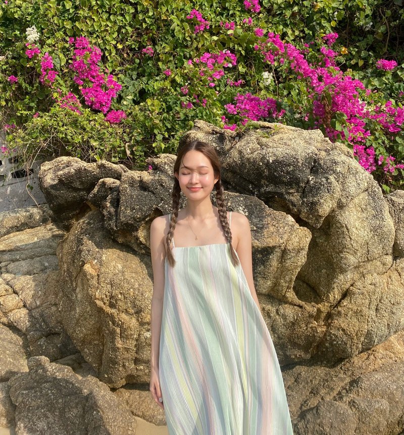 Spring/Summer 2023 Dress - Cotton Candy - 洋装/连衣裙 - 棉．麻 绿色