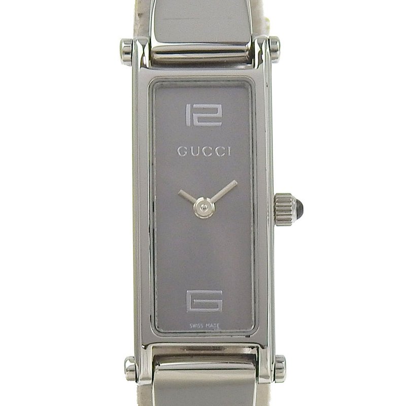 【日本直送】gucci 腕表 1500L 不锈钢 石英 指针式显示 灰色表盘 女款【二手】 - 女表 - 不锈钢 银色