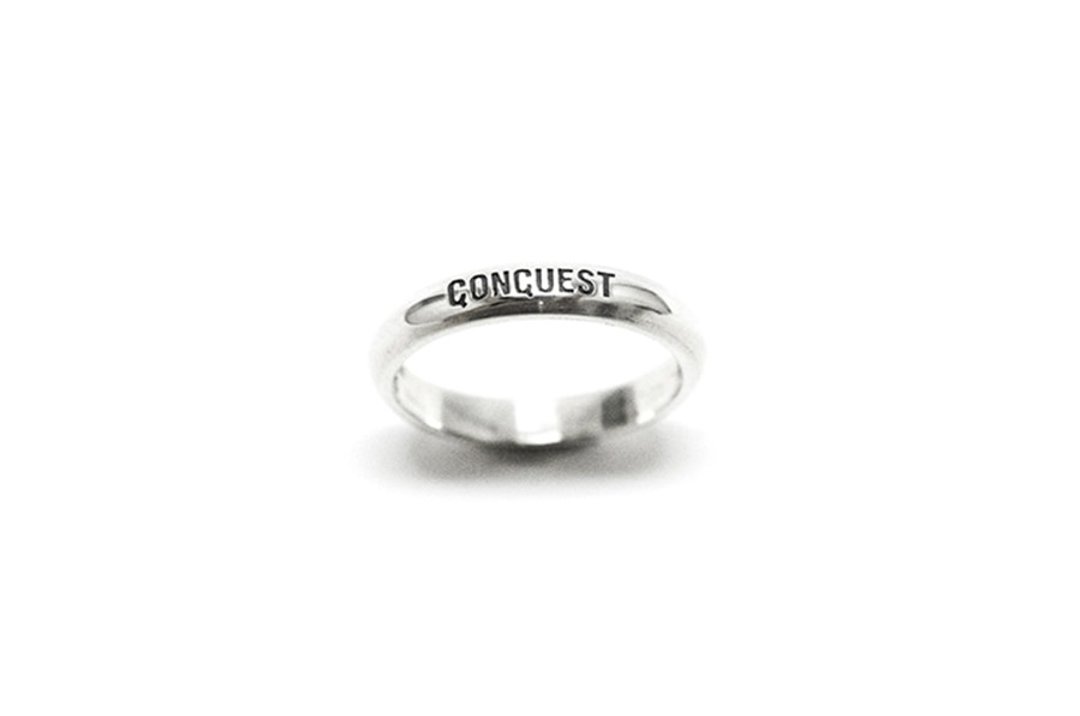 CONQUEST-basic(round) logo925纯银圆面戒指 - 戒指 - 其他金属 银色