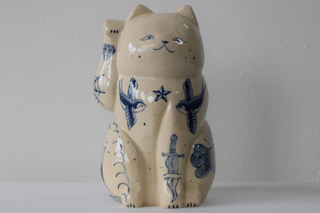 招财猫美式传统 - 摆饰 - 陶 