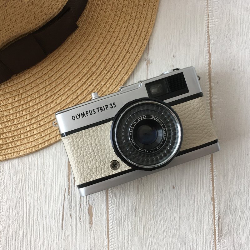 修复并测试 - 完全功能正常|奥林巴斯 TRIP 35 胶片相机 | 象牙色 - 相机 - 其他金属 白色