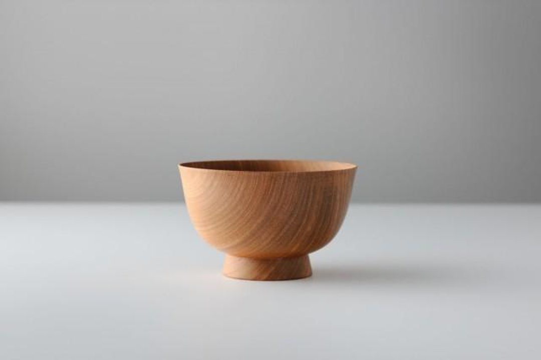Floating bowl M natural - 碗 - 木头 卡其色