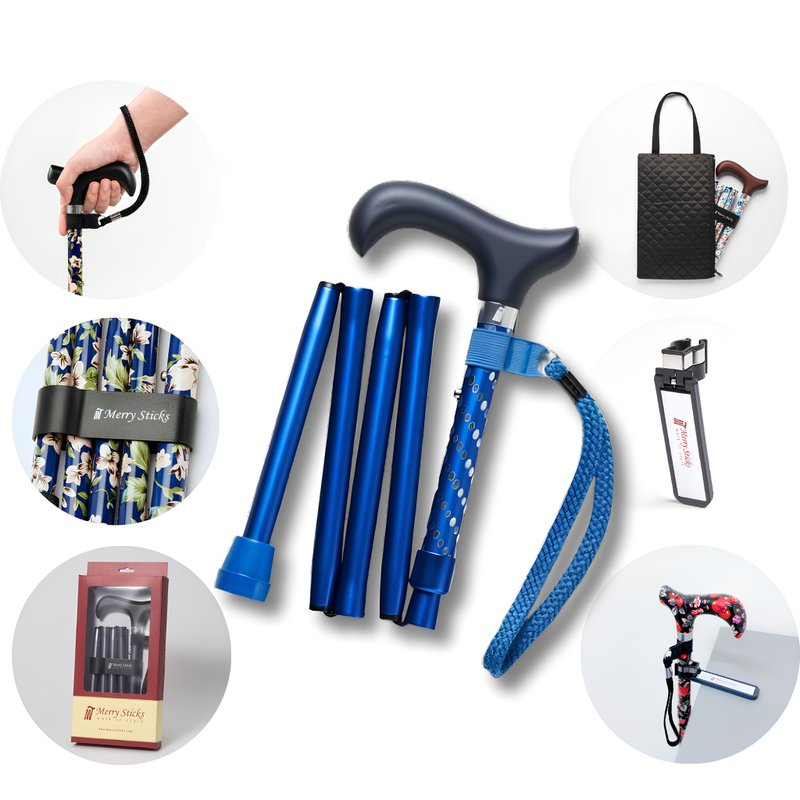 【圣诞礼盒组】璀璨星空 闪耀折叠手杖-星空蓝 长辈生日礼物 现货 - 其他 - 铝合金 蓝色