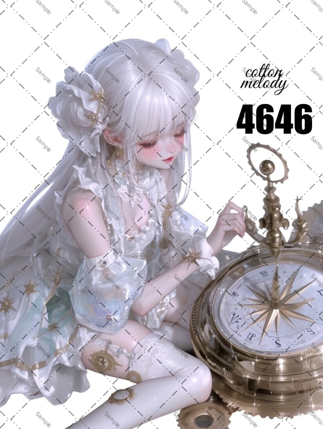original sticker no.4646 人物贴纸 原创贴纸 原创人物贴纸 装饰贴纸 cotton melody - 贴纸 - 纸 