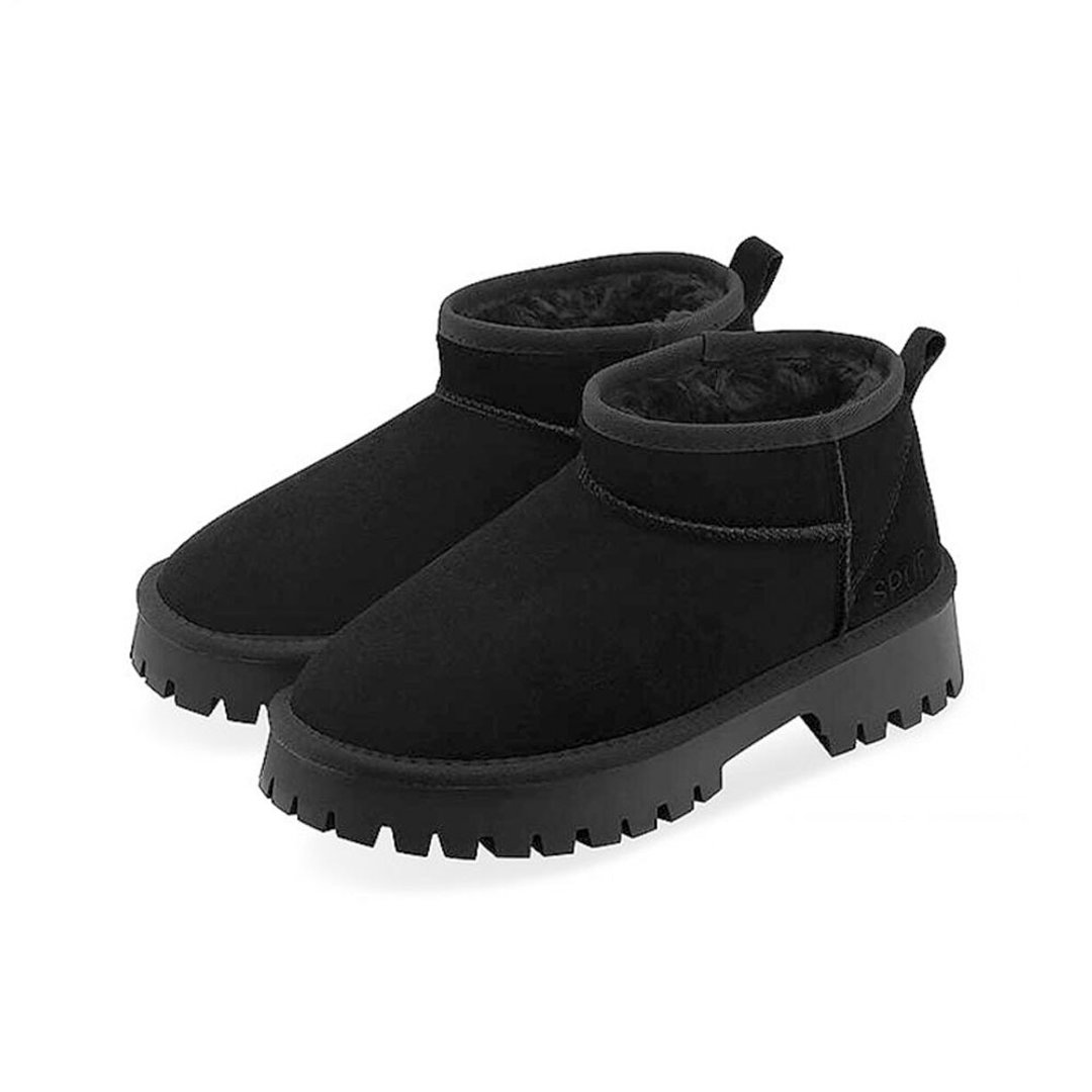 PRE-ORDER SPUR Lambs Wool Short Boots -SA9044BK - 其他女款皮鞋 - 其他材质 