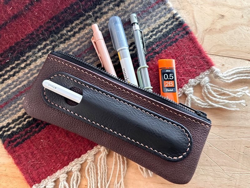 摔纹拉链笔袋 好好缝 皮革DIY材料包 笔袋 文具 实用 applepencil - 皮件 - 真皮 多色