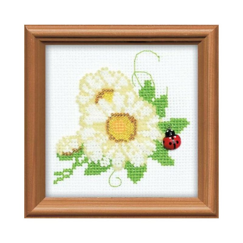 RIOLIS 十字绣珠绣材料包 - 小白花 - 编织/刺绣/羊毛毡/裁缝 - 其他材质 