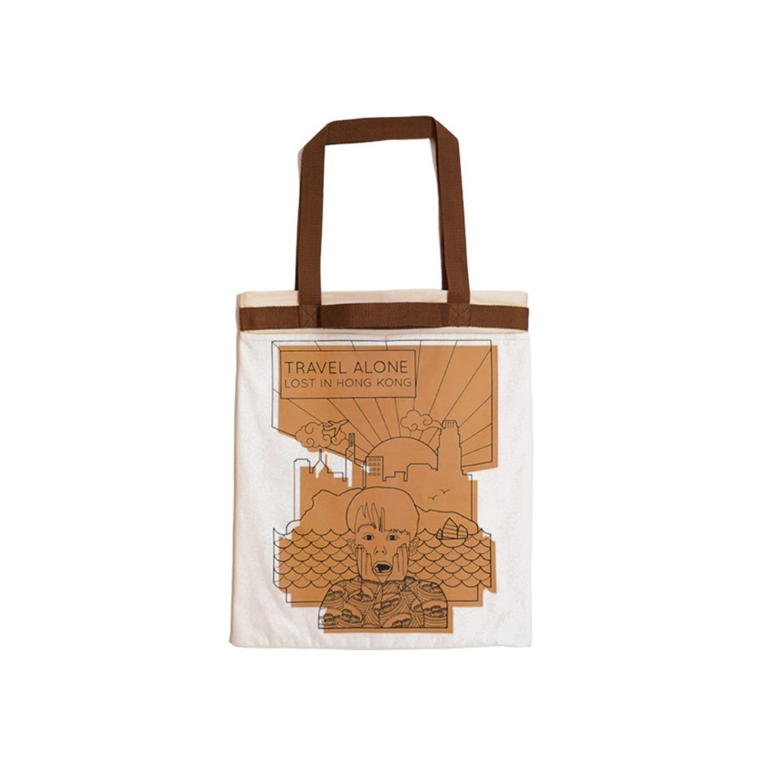 Home Alone 小鬼当家 两用 手提袋帆布袋 tote bag - 豆腐色 - 侧背包/斜挎包 - 棉 白色