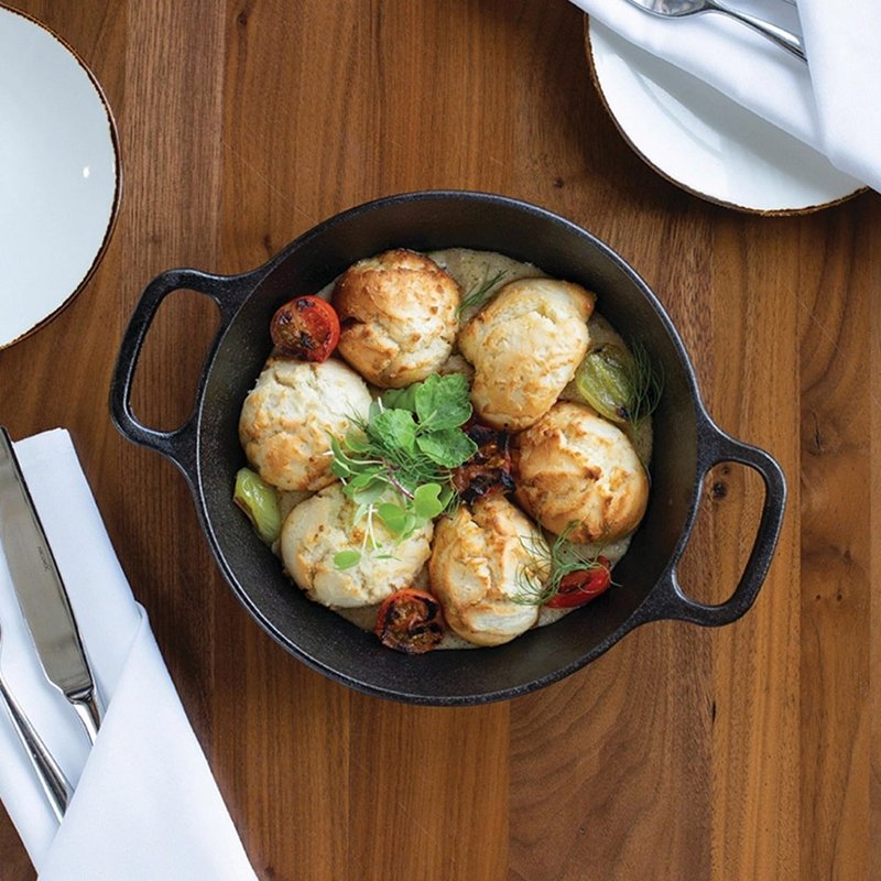 美国LODGE 美国制双耳圆形铸铁平底煎烤锅-21cm - 厨房用具 - 其他金属 黑色