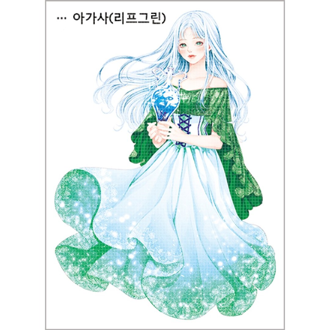 Agatha (2色) 女孩贴纸 (honne market) blackraccoon - 贴纸 - 纸 多色