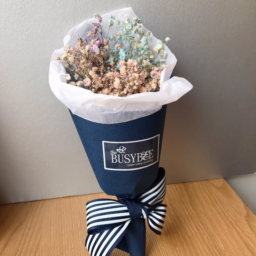 {BUSYBEE} 韩系彩色满天星干燥花束(含透明盒) - 植栽/盆栽 - 植物．花 