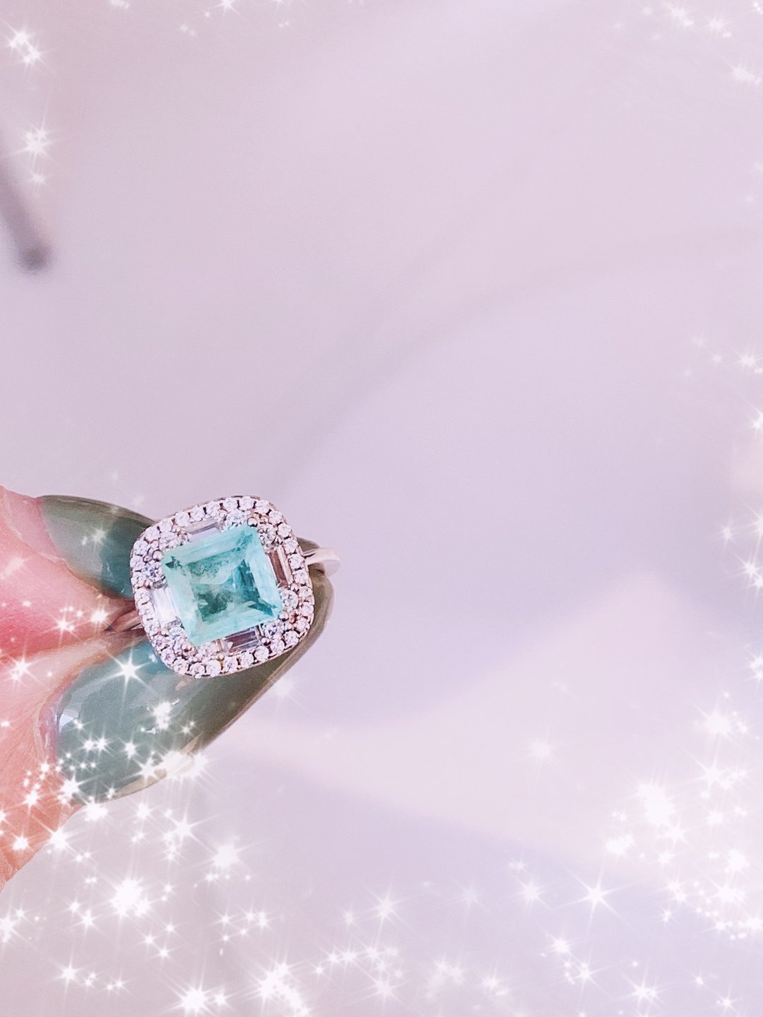 Paraiba tourmaline碧玺之王 - 戒指 - 纯银 多色