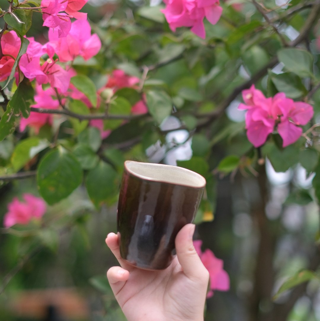 陶作坊│工艺商品 小手感杯 彩釉 - 茶具/茶杯 - 陶 咖啡色