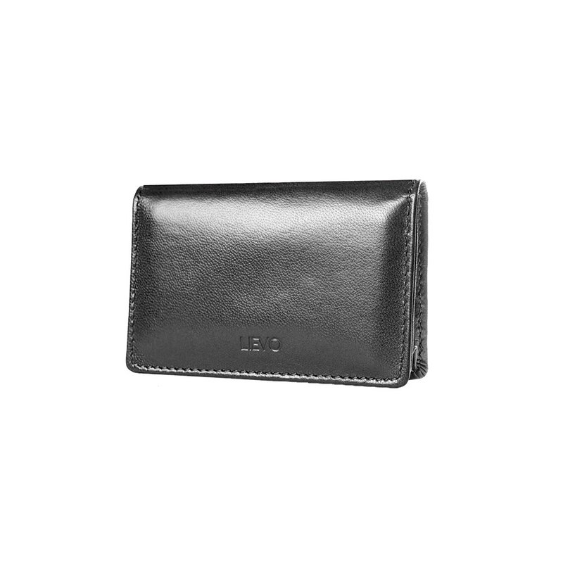 【LIEVO】 SHOW - 小羊皮名片夹_石墨黑 - 名片夹/名片盒 - 真皮 黑色
