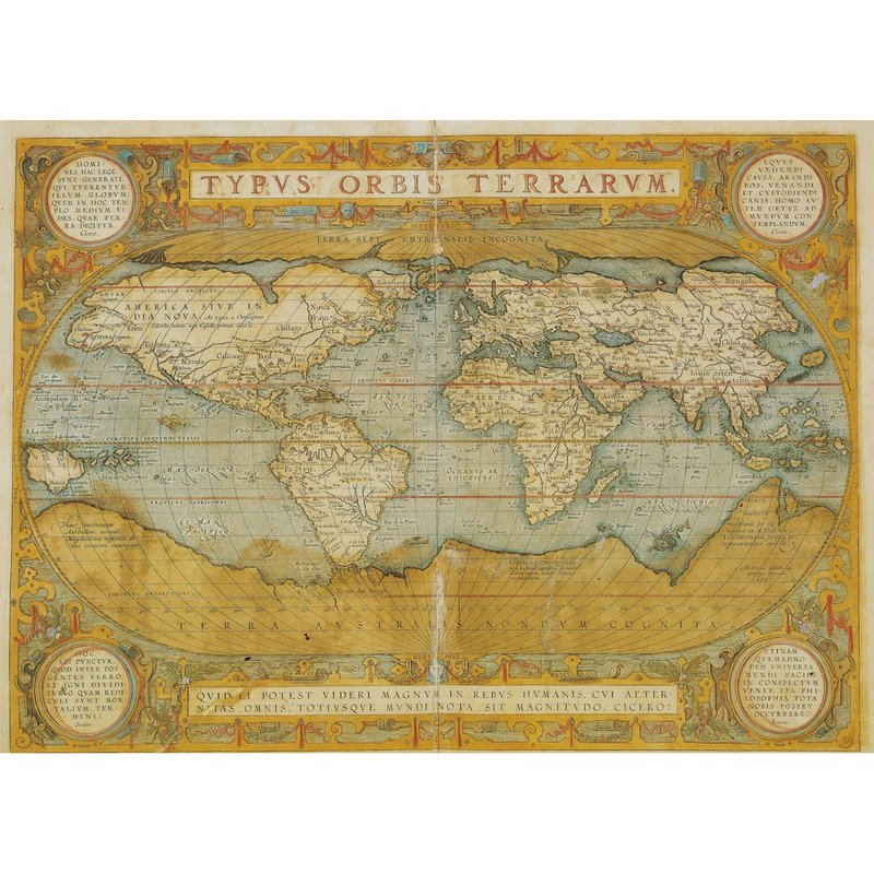 意大利 IFI 海报 古代世界地图 - 墙贴/壁贴 - 纸 多色