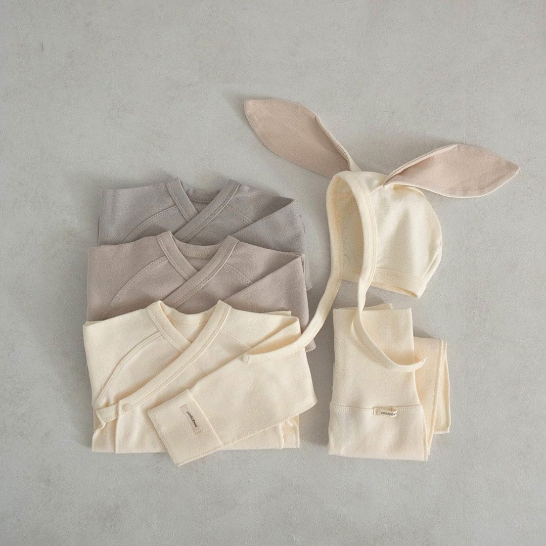 韩国可爱宾尼兔新生儿套装 •So-Bunny Newborn Set• - 满月礼盒 - 棉 