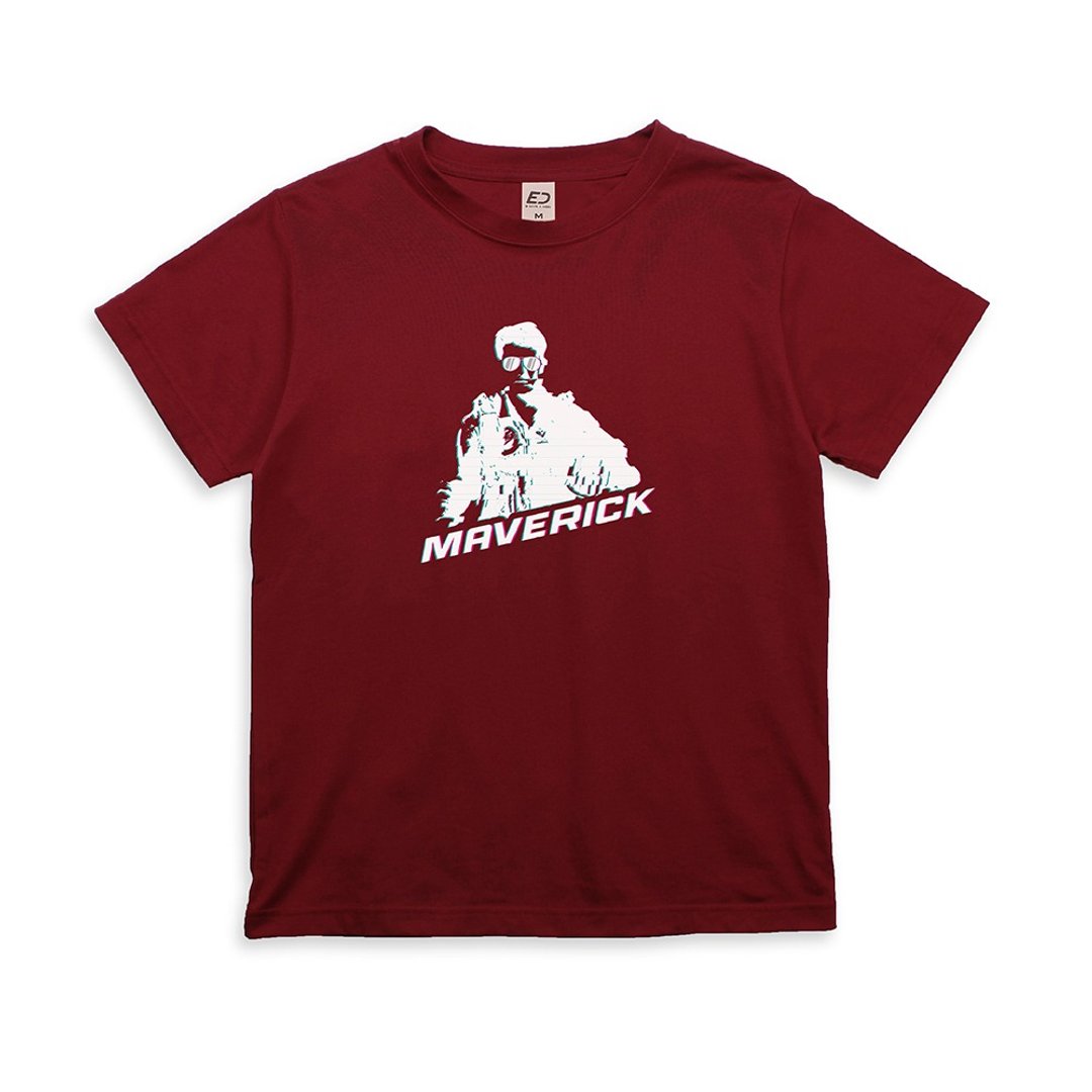订购-【捍卫战士】Maverick 剪影  短T/男T恤/女上衣/T-Shirt - 男装上衣/T 恤 - 棉 白色
