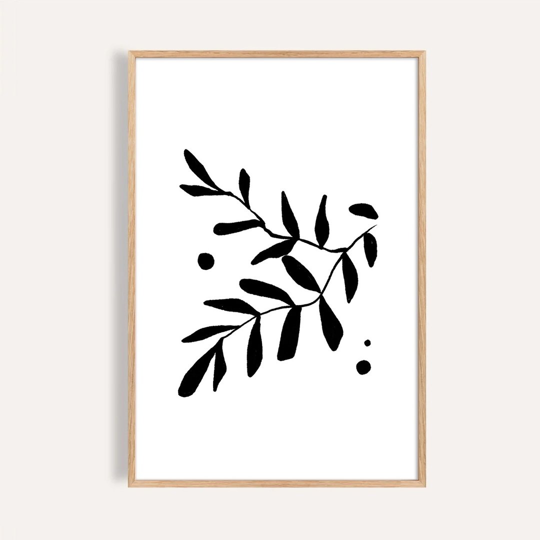 叶影之间 Leaf Shadows / 极简植物 线条艺术 玄关挂画 - 海报/装饰画/版画 - 纸 