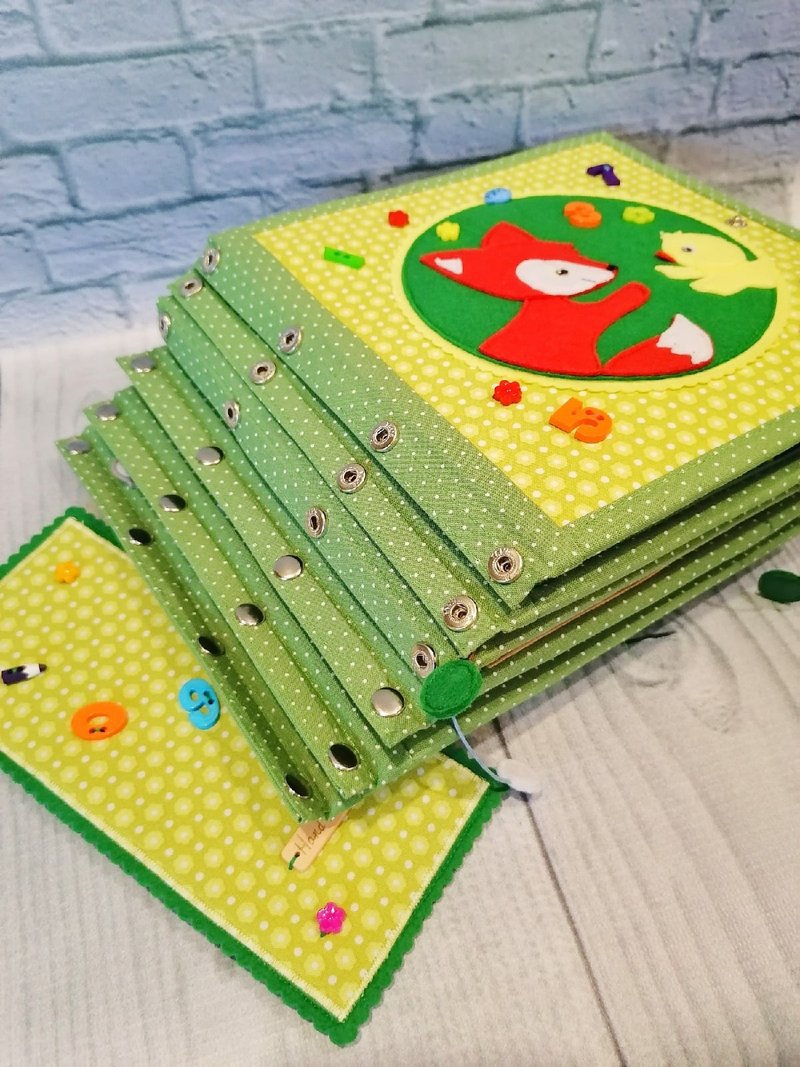 Counting from 1 -10,Educational book, Toddler busy book, Montessori activity toy - 玩具/玩偶 - 其他材质 绿色