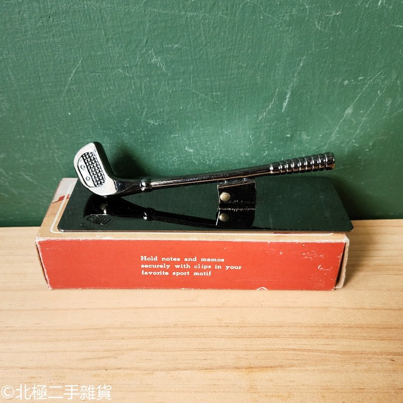 【北极二手杂货】近新品 老高尔夫球名片座 名片夹 摆饰 收藏 - 玩偶/公仔 - 其他材质 金色