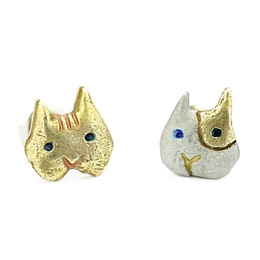 Stray Cat Senza Casa / Earrings PA068 - 耳环/耳夹 - 其他金属 金色
