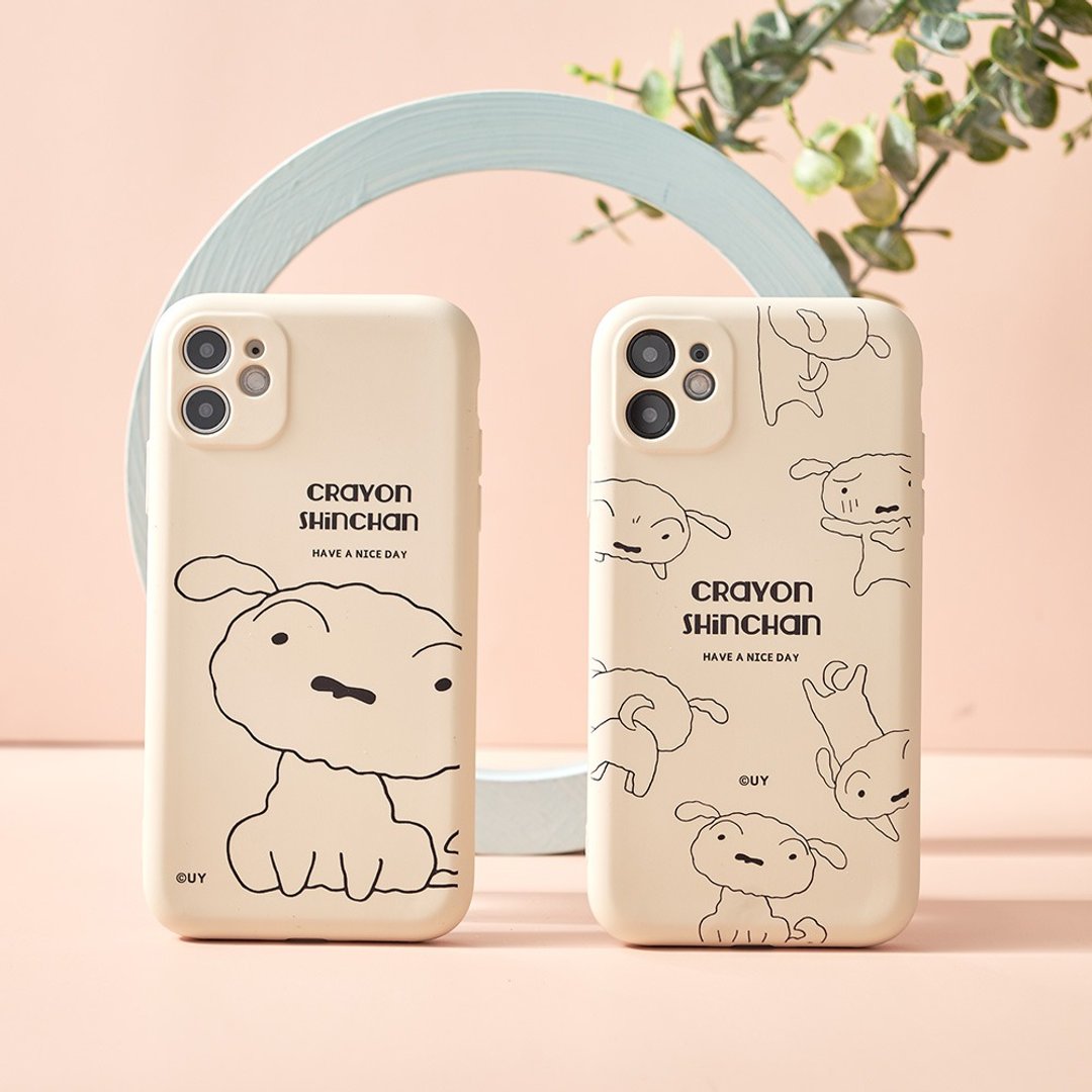 蜡笔小新极简小白系列全包iPhone手机壳 - 手机壳/手机套 - 硅胶 多色
