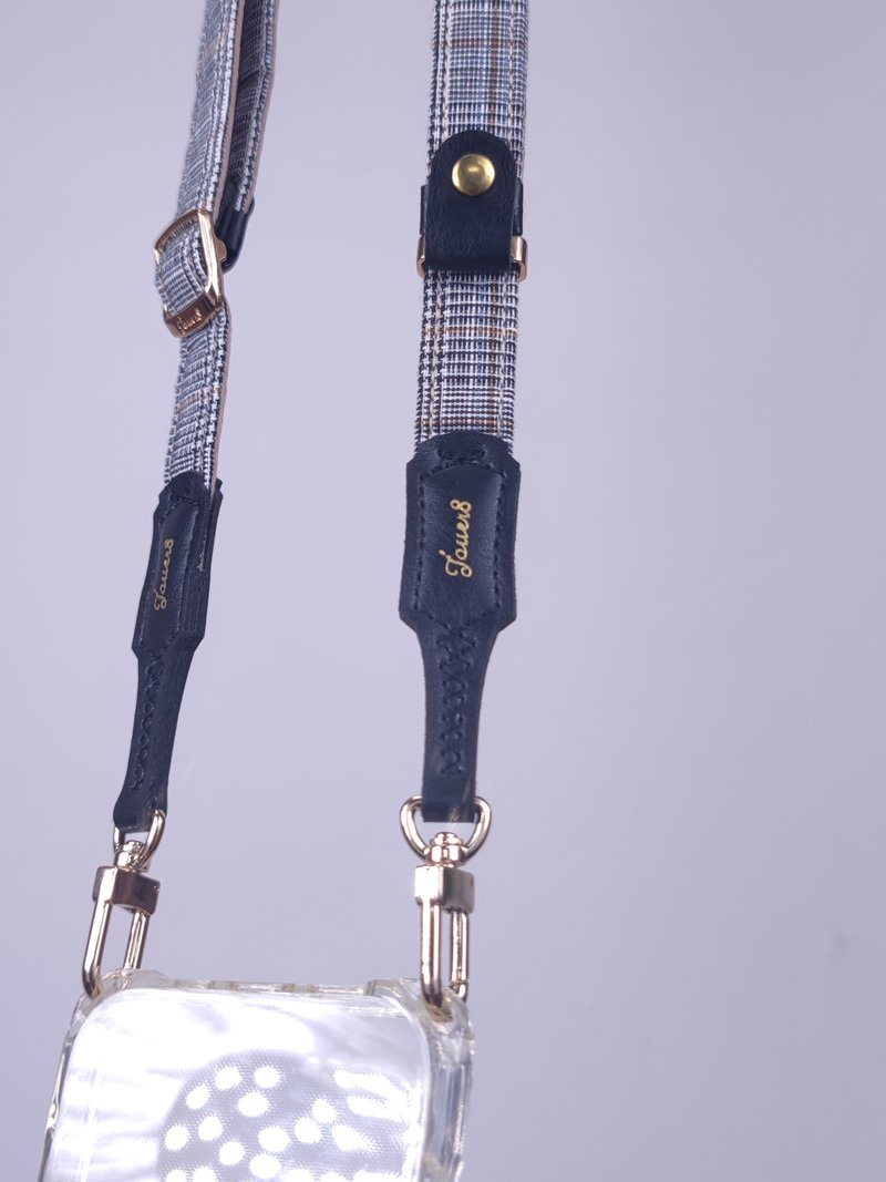 双扣背带-舒适1.8cm-小千鸟-经典千鸟纹-夏季经典不败 - 挂绳/吊绳 - 其他材质 多色