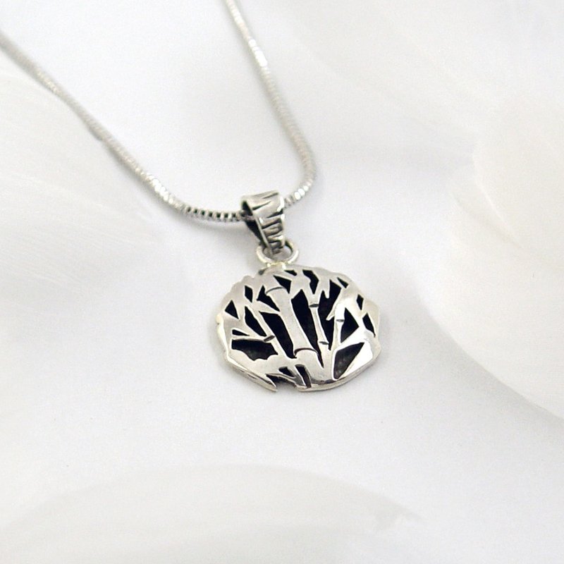 葱郁竹園 / 925純銀項鍊-給她的禮物 - 项链 - 纯银 银色