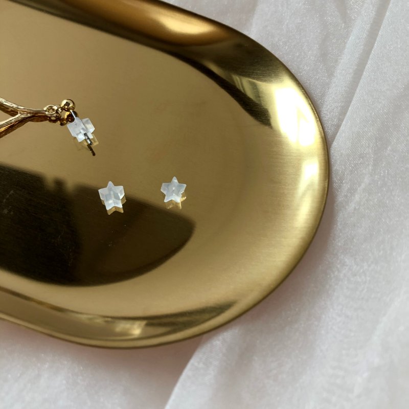 耳针背部【星形硅胶】 - 耳环/耳夹 - 硅胶 透明