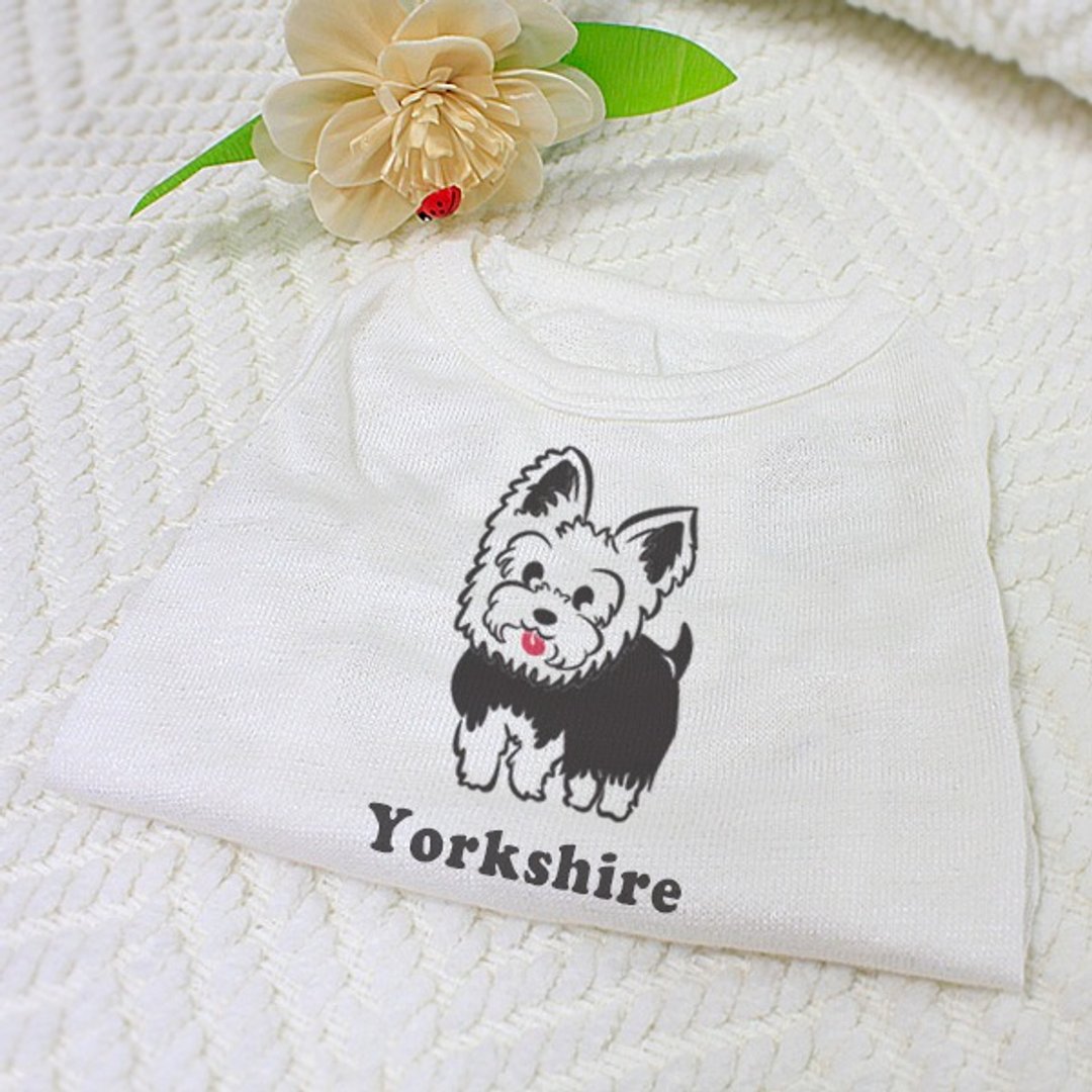 [毛孩姓名订做款] 约克夏㹴 Yorkshire Terrier 反光衣(毛孩款) - 衣/帽 - 棉 多色