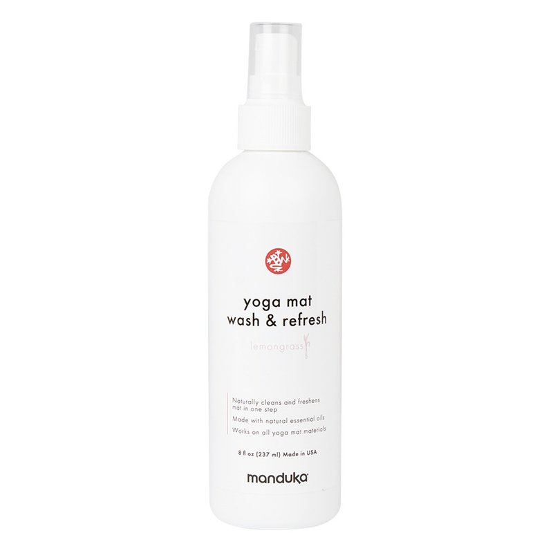 【Manduka】Mat Wash 瑜珈垫清洁喷剂 8oz - Lemongrass 柠檬草 - 运动配件 - 精油 白色
