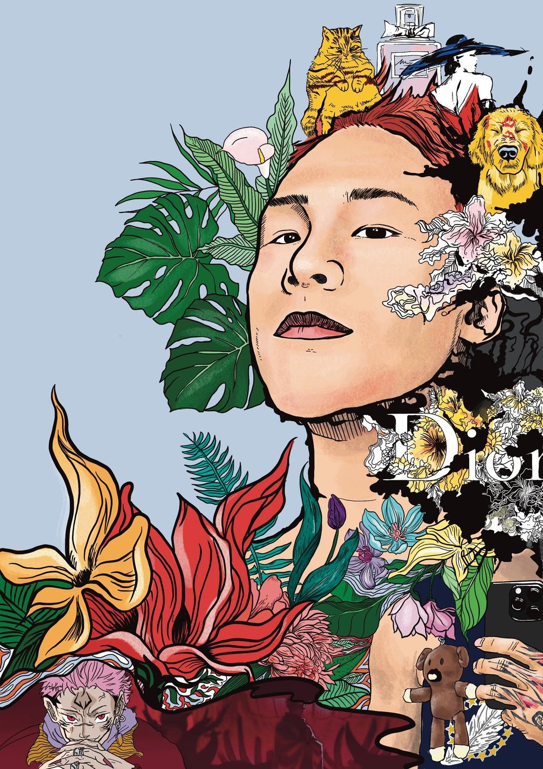 【定制人物插画】特殊背景故事 自我纪念 送礼 - 电子手绘真人画像/绘画/插画 - 其他材质 